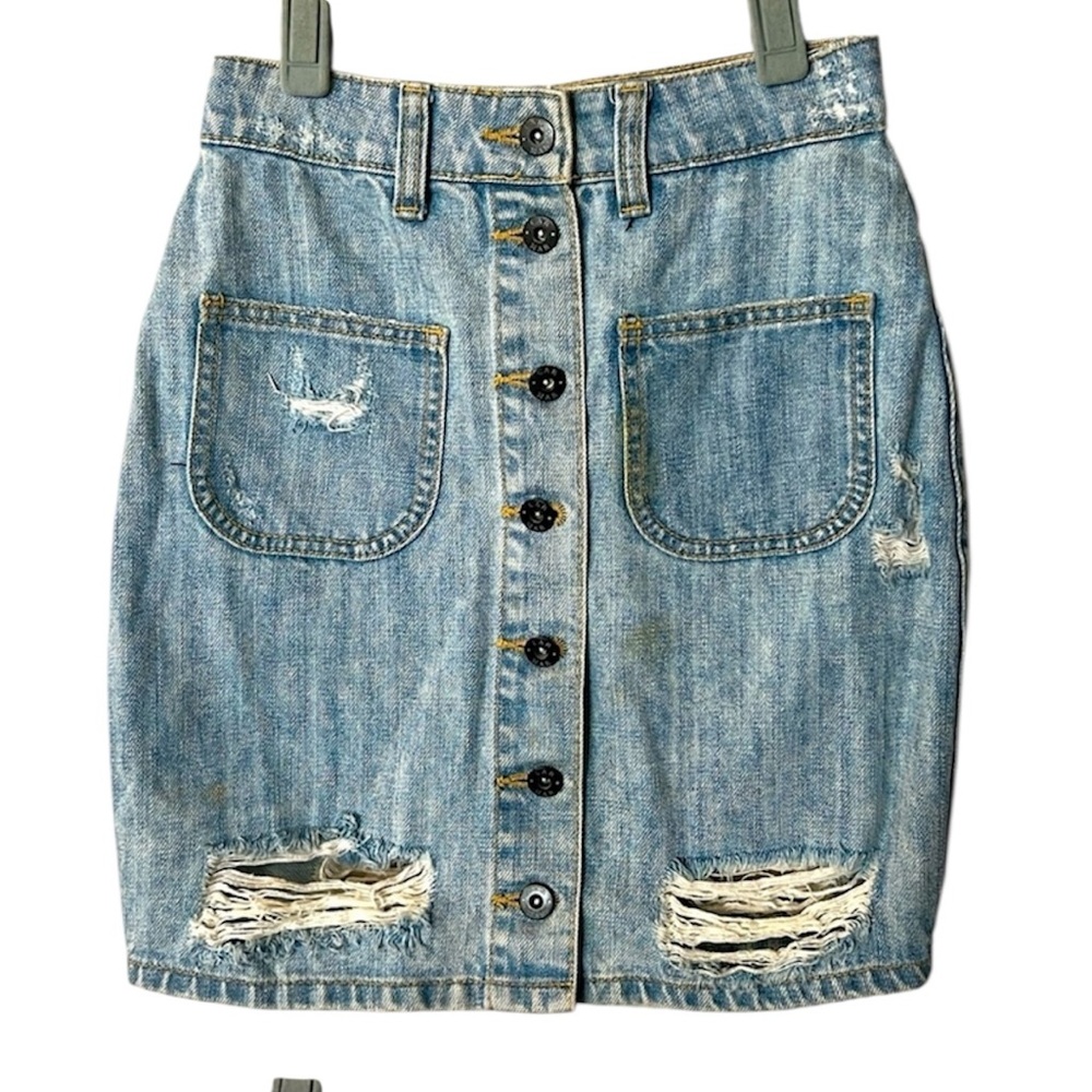 Carmar button up  shirt Demin Skirt with pockets